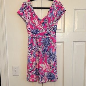 Lilly Pulitzer Pink and Blue Floral Mini Dress